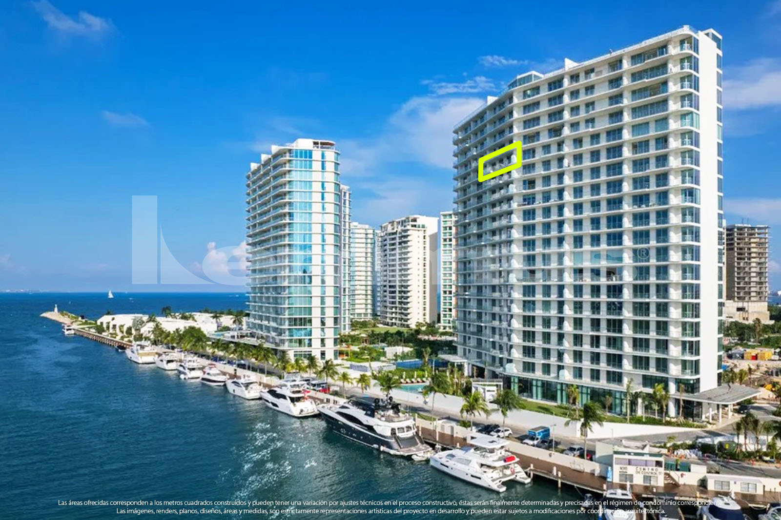 Departamento SLS Marina, Nivel 17, Cancún 