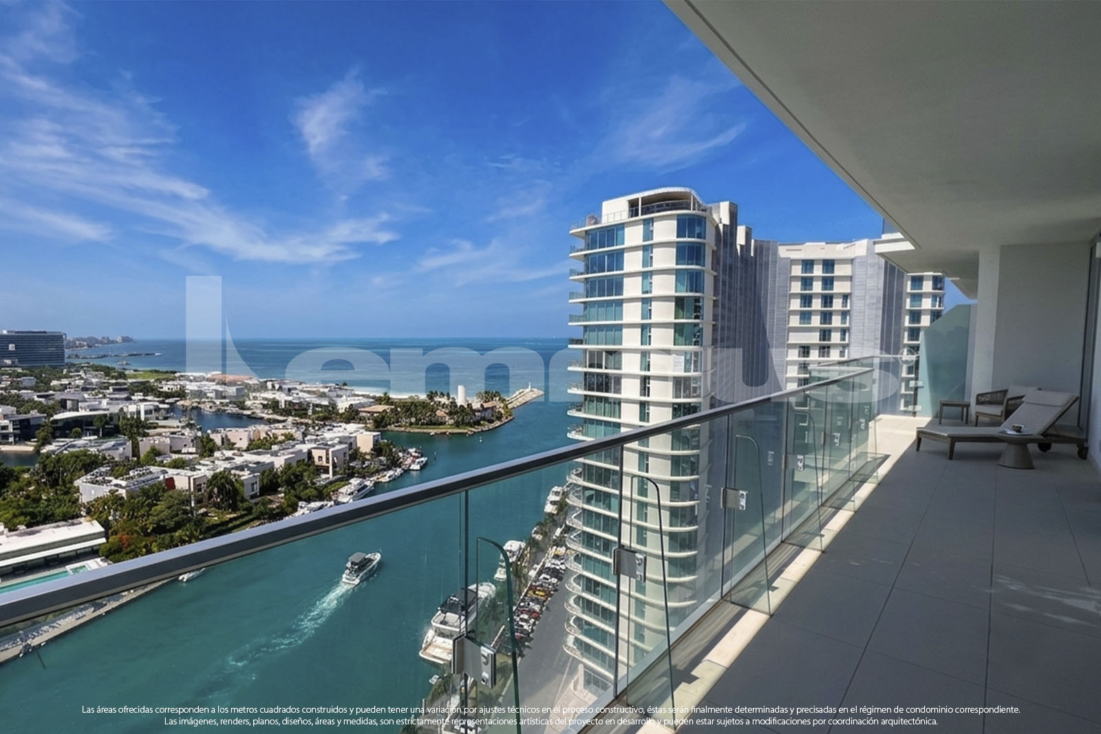 Departamento SLS Marina, Nivel 17, Cancún 