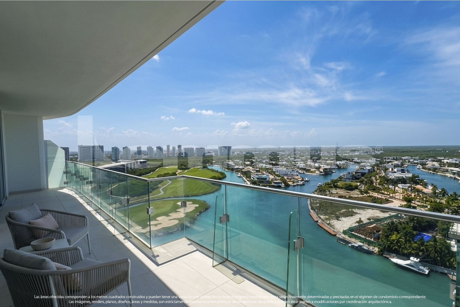 Departamento SLS Marina, Nivel 17, Cancún 